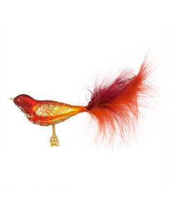 Bird, red-gold with feathers