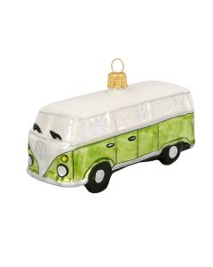 Glass figure, VW Bully Bus, green-white