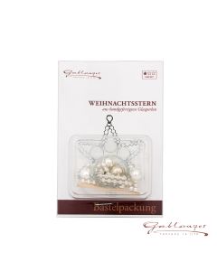 Bastelpackung Stern, silber, 6 cm