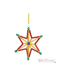Star made of glass beads, 8 cm, 3 dimensional, colorful