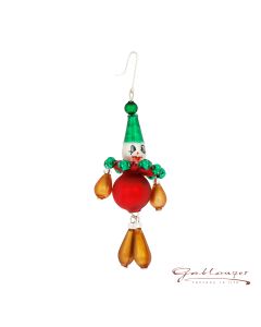 Clown made of glass beads, 9 cm, colorful