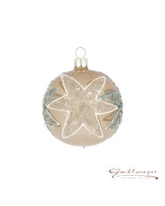 Christmas Ball, 7 cm, gold opal with stars