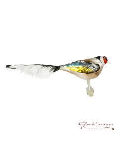Bird made of glass, Goldfinch, 16 cm
