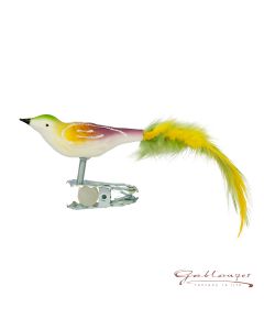 Glass figure, small bird, pastel colors