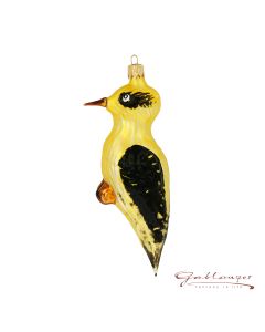 Bird made of glass, Oriole, 12 cm, yellow