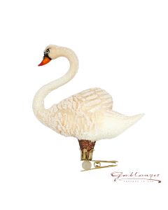 Glass figure, Swan, 12 cm, white