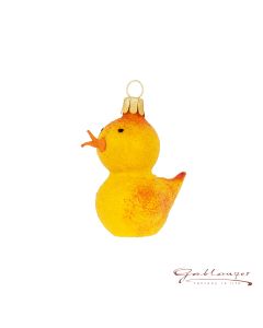 Glass figure, duck, 6 cm, yellow