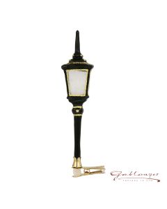 Glass figure, street lamp, 15 cm, black