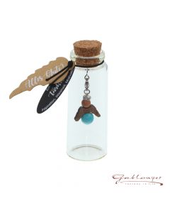 Guardian angel "Alles Gute" with jewel turquoise, pendant