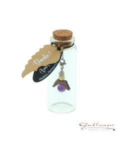 Guardian angel "Danke" with jewel amethyst, pendant