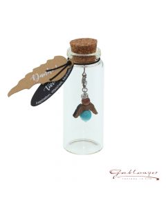 Guardian angel "Danke" with jewel turquoise, pendant