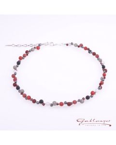 Necklace polaris beads, red