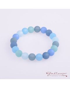 Polaris beads bracelet, 10 mm, turquoise blue
