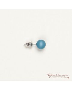 Stud earrings, Polaris pearl 8 mm, powder blue