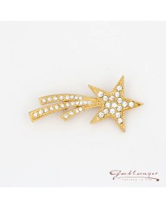 Brooch, Comet, matt gold