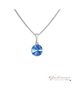Halskette, Anhänger mit Swarovski®-Kristall Sapphire