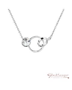 Necklace with Swarovski® crystals, 42 cm, Crystal