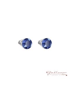 Ohrstecker mit Swarovski® Kristallen, Royal Blue, 9 mm