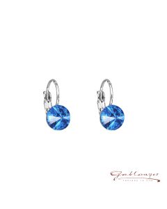 Brisur mit Swarovski®-Kristall, 8 mm, Sapphire