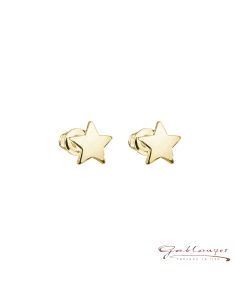 Ohrstecker, Stern, 8 mm, gold