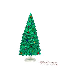 Christmas tree with glass stones, handmade, 12 cm