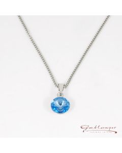 Halskette , Anhänger mit Swarovski®-Kristall Light Sapphire