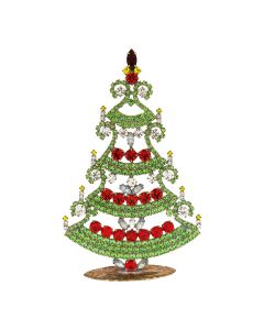 Christmas tree of rhinestones, display, handmade 16 cm