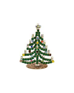 Christmas tree of rhinestones, display, handmade, 6 cm