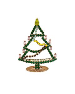 Christmastree of rhinestones, display, handmade, 7 cm